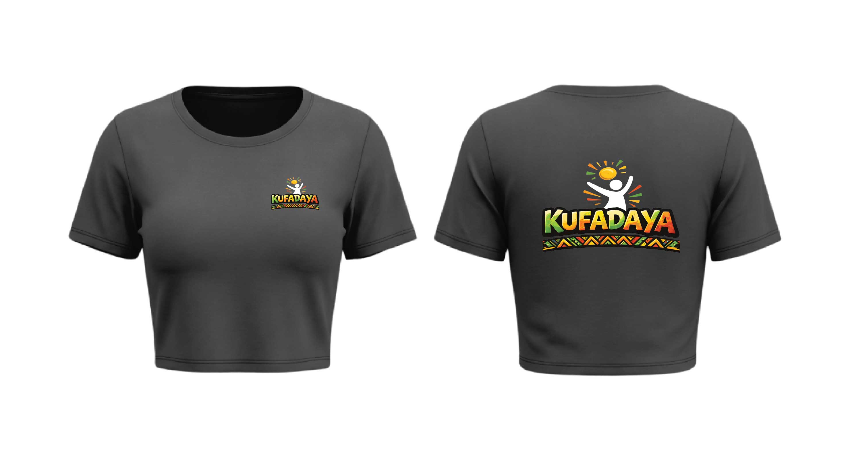 Kufadaya Crop Top - Charcoal Grey